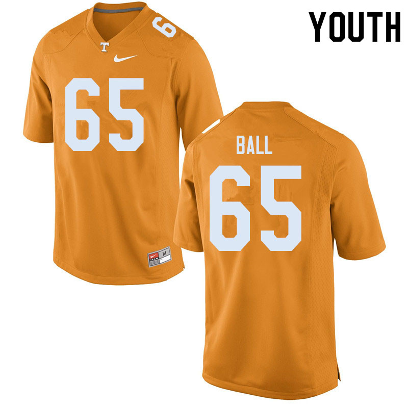 Youth #65 Parker Ball Tennessee Volunteers College Football Jerseys Sale-Orange - Click Image to Close